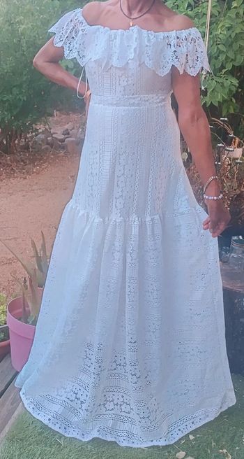 Superbe robe blanche longue Blanche neuve