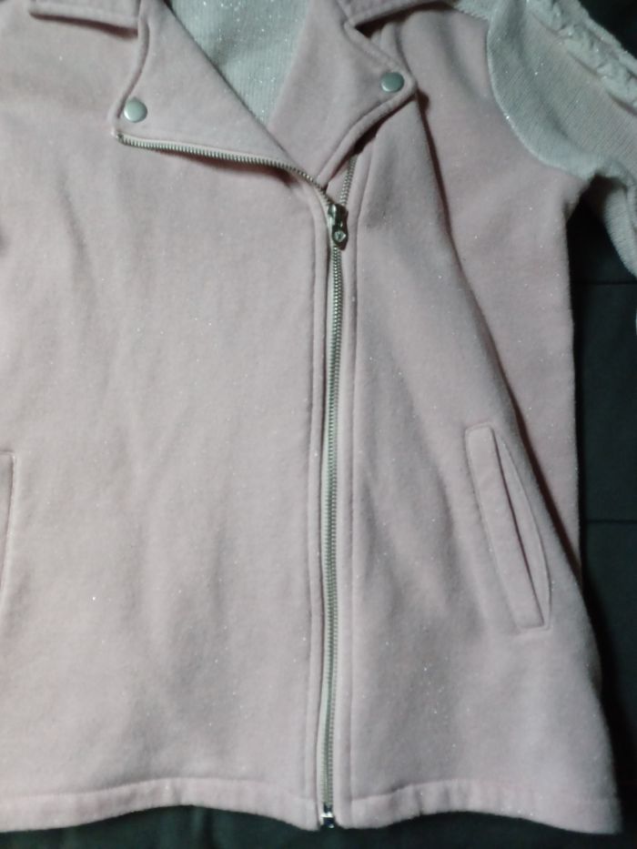 Veste style perfecto rose taille 14 ans - photo numéro 5