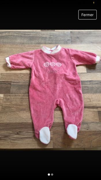 Pyjama rose aspect velours Sucre D’orge