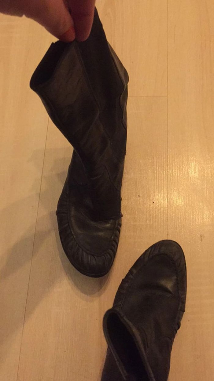 Bottines à talons en cuir - photo numéro 9