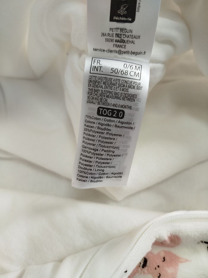 Gigoteuse petit béguin 0-6 mois TOG 2 neuf - photo numéro 4