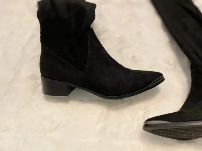 Botte cuissarde noir velours 39 - photo numéro 2