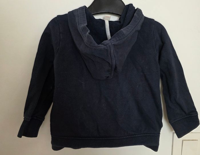 Pull a capuche à zip bleu marine Esprit taille 3 ans - photo numéro 5