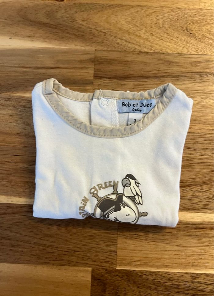 T-shirt MC Bob et Jules 3 mois