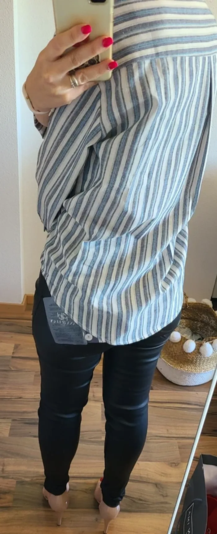 Chemise rayée brodée, Taille 36 au 40, Neuve avec étiquette - photo numéro 9