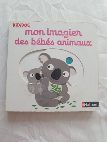 Livre à toucher Mon imagier des bébés animaux Kididoc Nathan