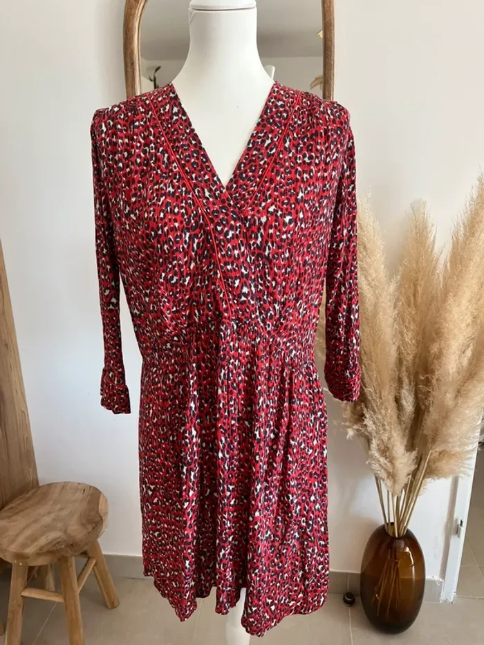 Robe rouge/rose léopard Opullence - photo numéro 5