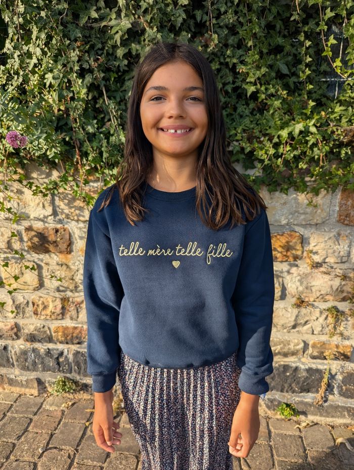 Sweat bleu marine Telle mère telle fille Taille 12 ans - photo numéro 3