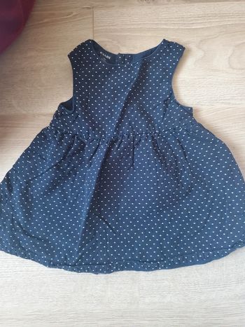 🌴 Robe kiabi bleu marine a pois taille 3 mois