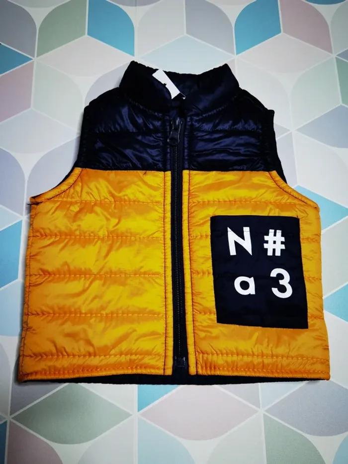 D4595 - doudoune sans manche garçon 3 mois - photo numéro 2