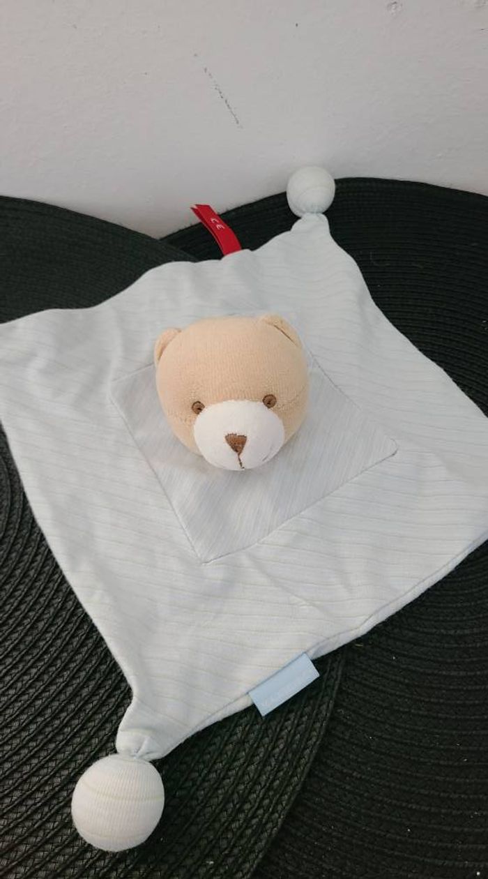 Doudou plat Ours bleu maxikids