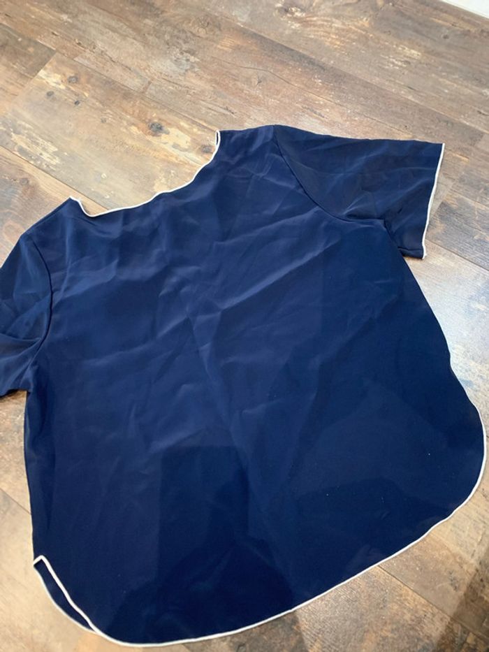 Blouse manches courtes marine - photo numéro 4