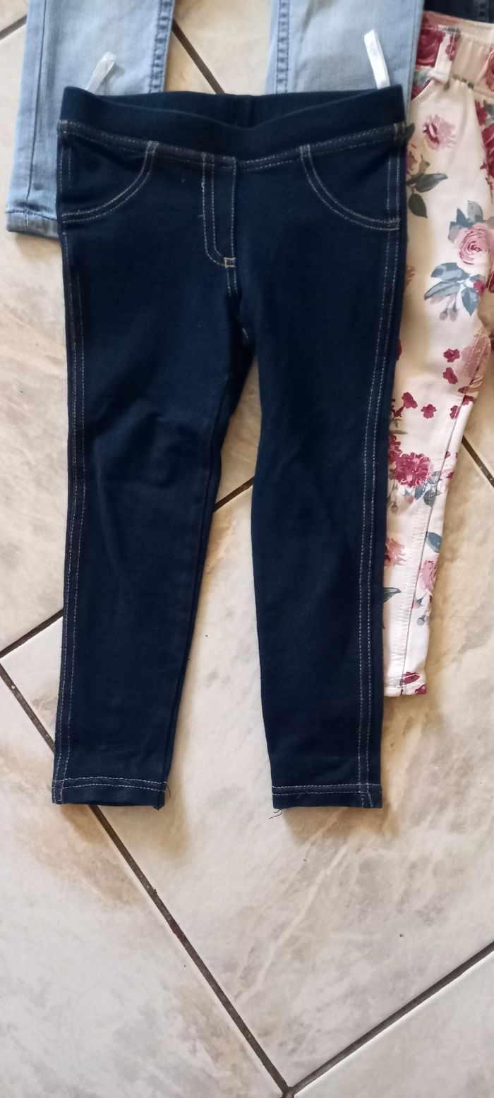 Lot de 6 jeans et jeggings slim taille 18/24 mois - photo numéro 3
