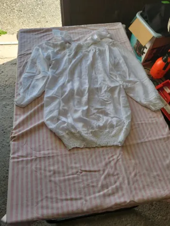 Joli haut taille unique blanc