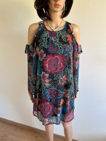 Robe imprimée fleurie avec épaules dénudées Morgan taille 34 TBE