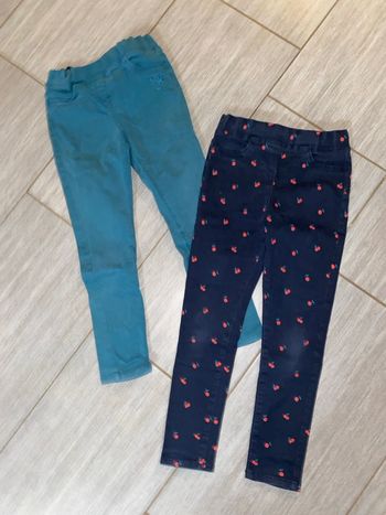 2 pantalons taille élastique ajustable