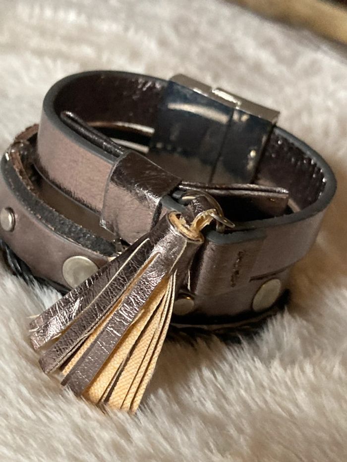Bracelet femme simili cuir - photo numéro 7