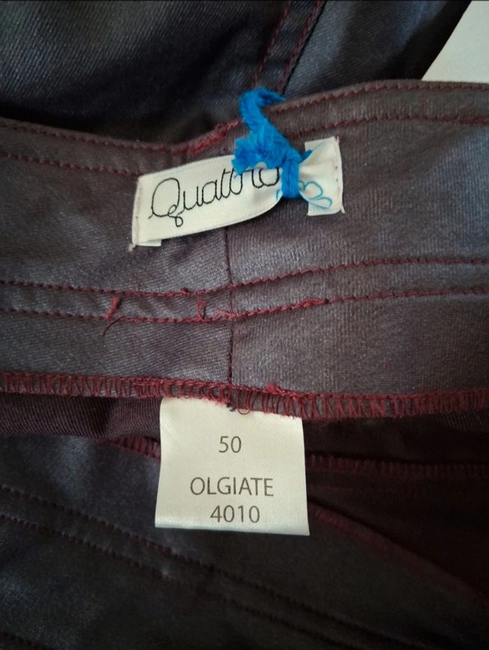 💜 Pantalon enduit prune Quattro Taille 50 💜 - photo numéro 4