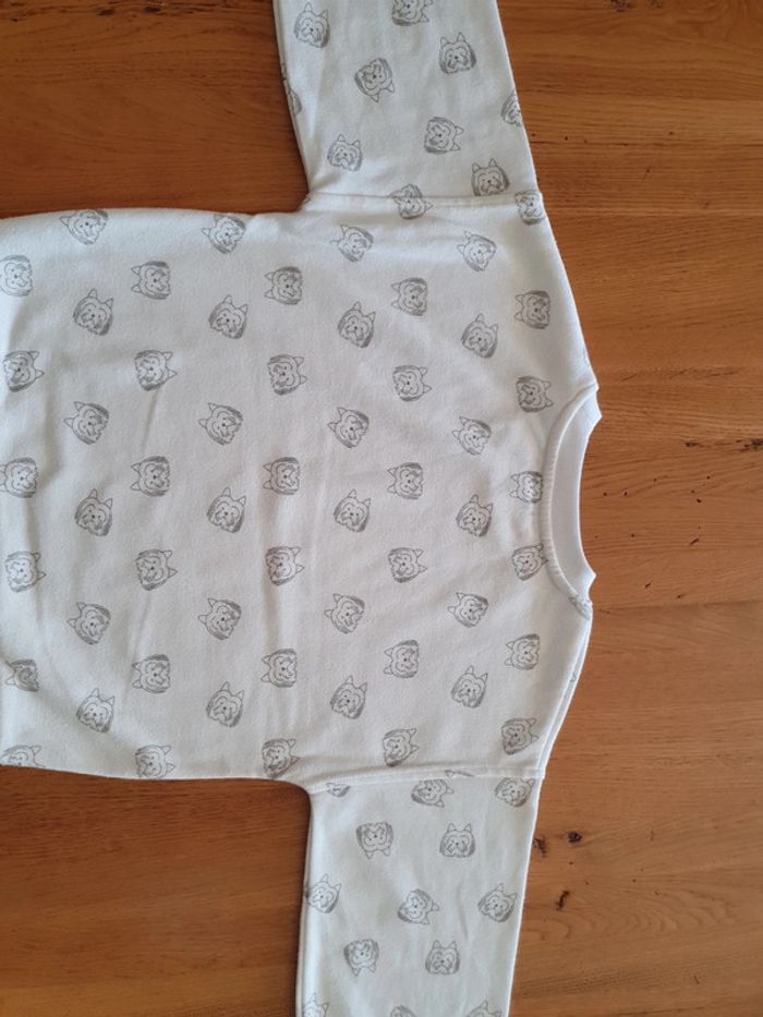 Sweat blanc à motif de chien mignon taille 6-7 ans - photo numéro 5