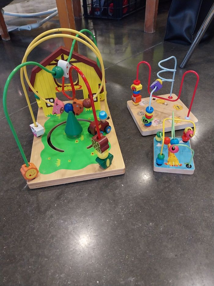 Lot de 3 jeux d'éveil en bois - photo numéro 2