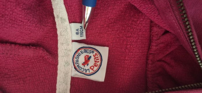 Veste sweat mauve marque La compagnie des petits taille 6 ans - photo numéro 3