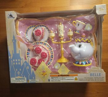 Chariot à Thé Belle et la Bête Disney Store Rare
