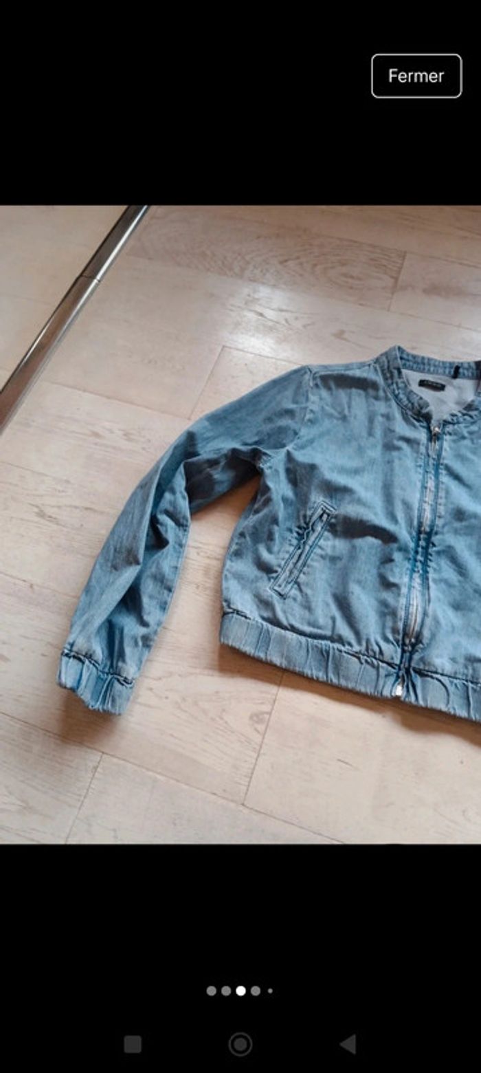 Veste zippée en jean - photo numéro 3