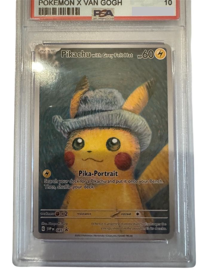 Carte Pokémon van gogh grey felt hat PSA 10 Année 2025 nouveau boîtier sécurisé - photo numéro 5