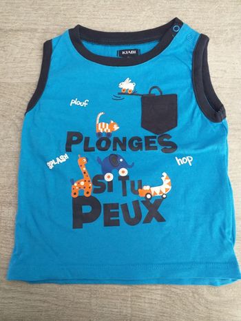 T-shirt sans manche Kiabi garçon 9 mois