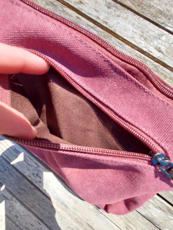 Pochette bordeau/vieux rose - photo numéro 3