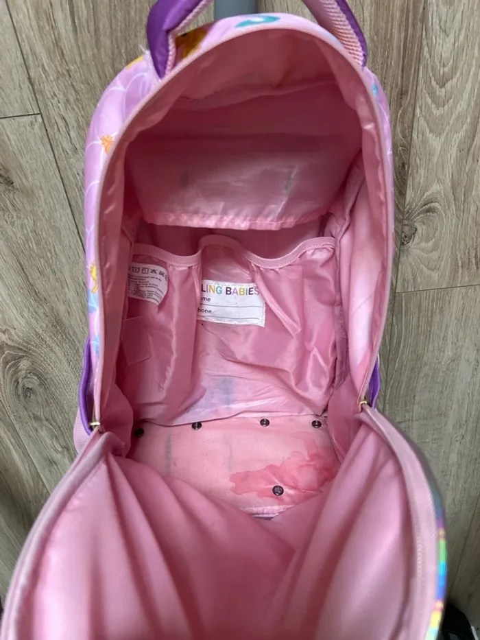 Cartable à roulettes sirène à sequins - photo numéro 4
