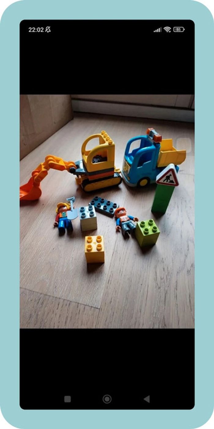 Lego Duplo city 10812 le camion et la pelleteuse