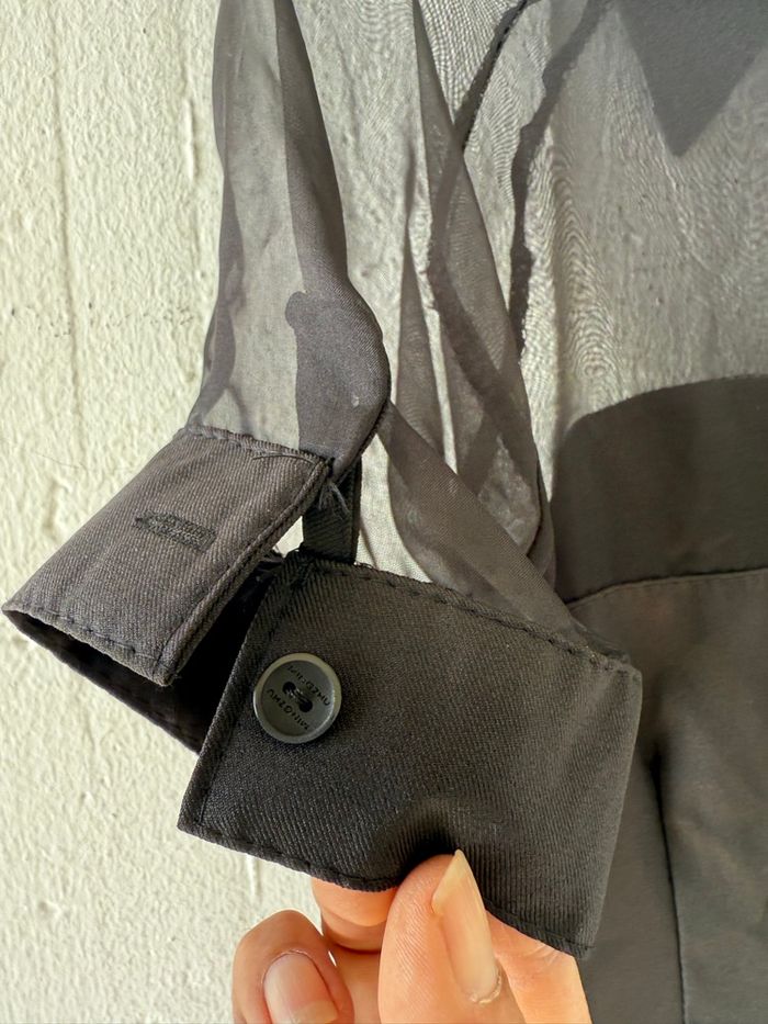 Petite robe noire fluide légère transparence manches et décolleté - photo numéro 4