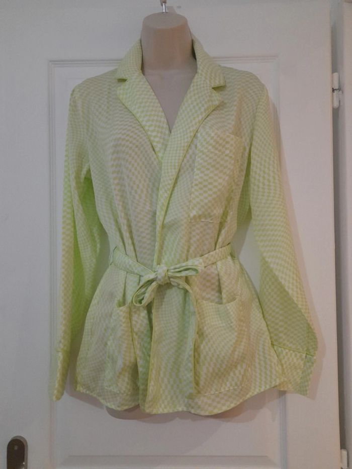 Veste kimono vichy pimkie taille s neuve avec étiquette
