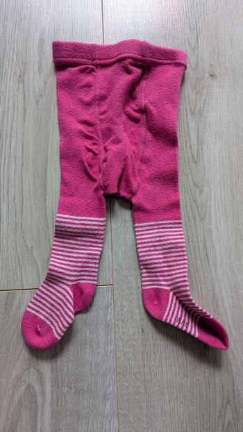 Collant 3/6 mois blanc et rose