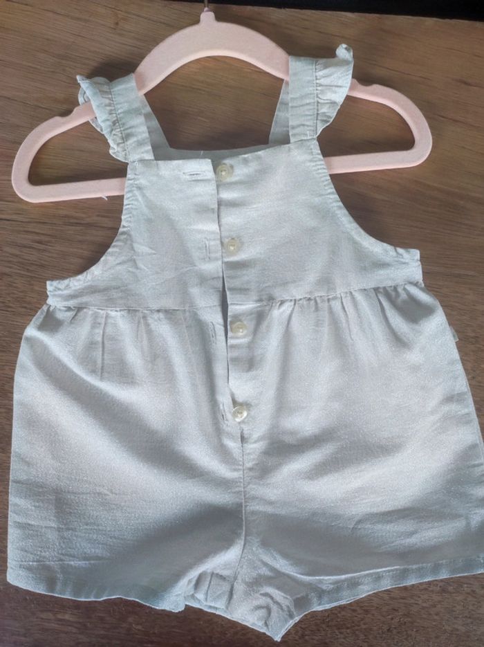 Salopette short obaibi 6 mois pailleté - photo numéro 4
