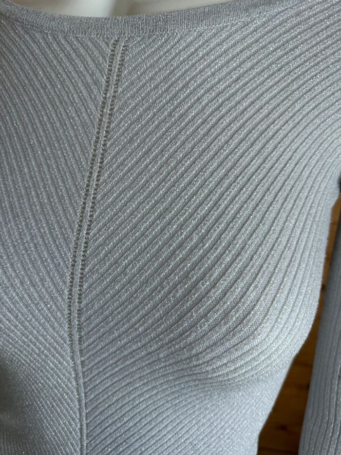pull gris à paillettes ~ tally weijl ~ taille xS - photo numéro 3