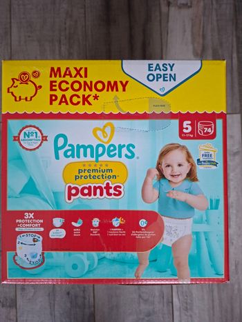 Couches pants pampers premium taille 5