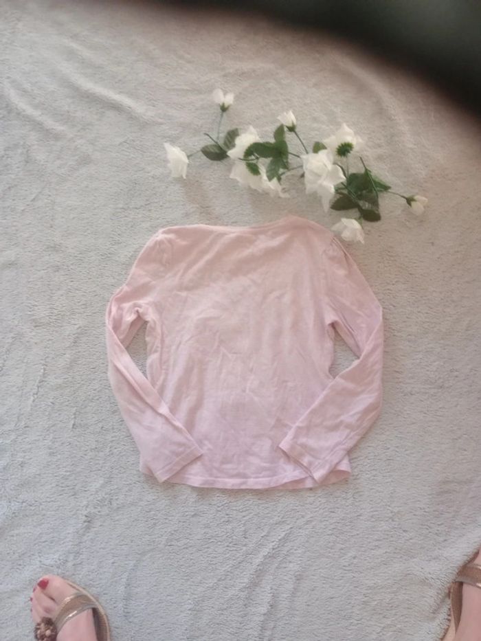 T-shirt manches longues 8 ans rose fantaisie c68 - photo numéro 5