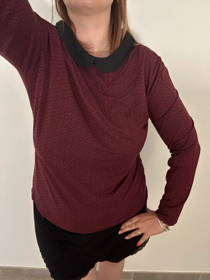 Teeshirt Kiabi avec col Claudine T44 - photo numéro 3