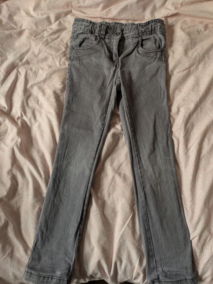 Jean fille gris 8 ans nky