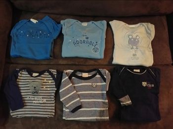 Lot de 6 bodies manches longues Absorba