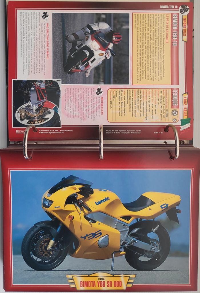 222 fiches Motos Sportives - Classeur Motos Passion - photo numéro 4