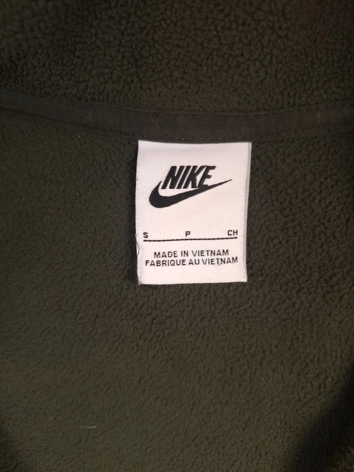 Polaire quart de zip nike / homme / taille S kaki / logo brodé - photo numéro 4