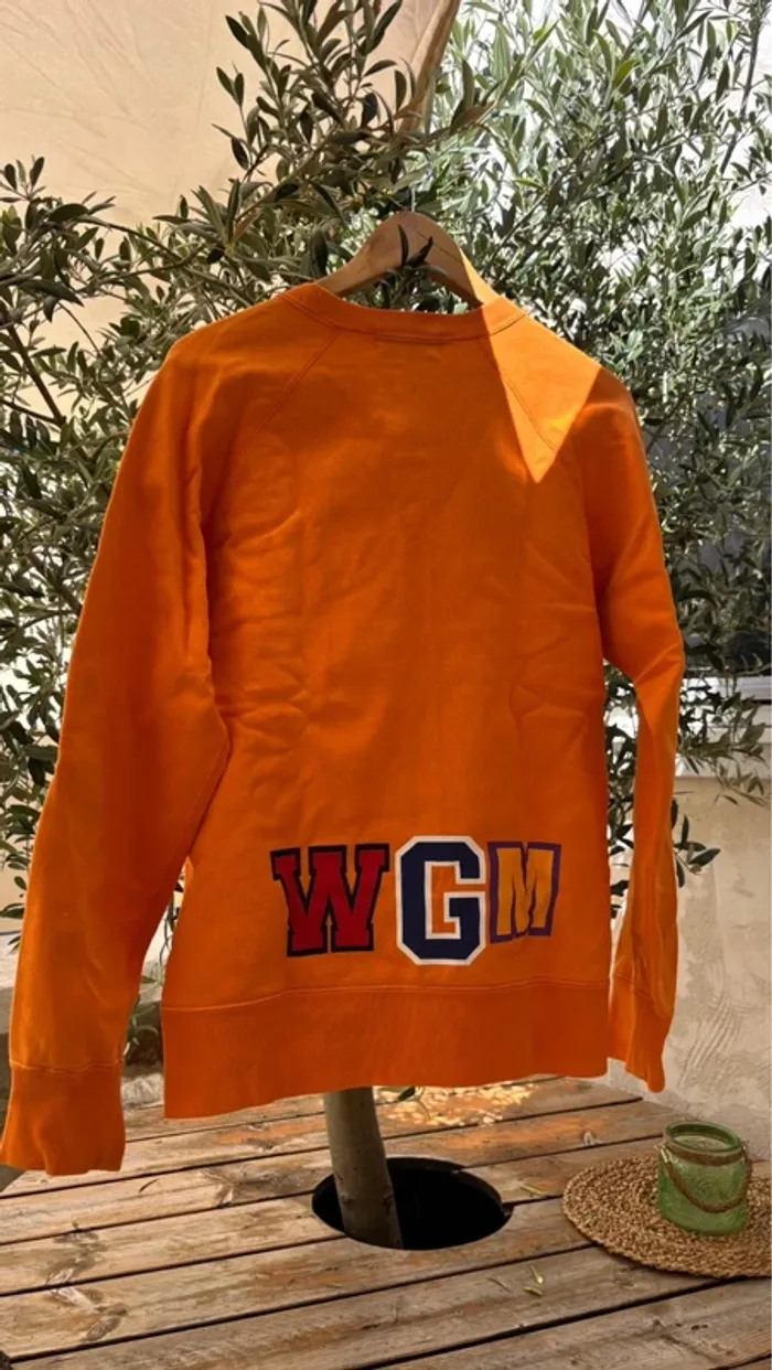 Pull A Bathing Ape Shark imprimé graphique coton-mélange zip sweat-shirt orange homme taille M - photo numéro 7