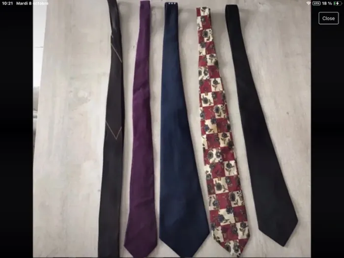 Vintage lot 5 cravattes