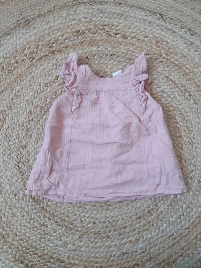 Robe rose et collant blanc 68 cm - photo numéro 2