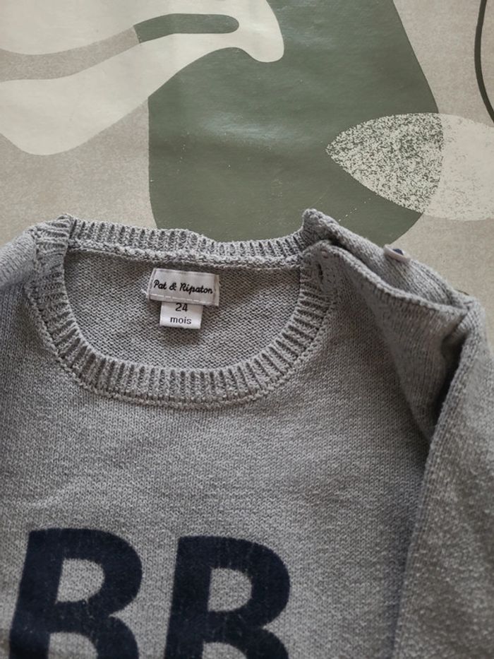 Pull gris 24 mois - photo numéro 2