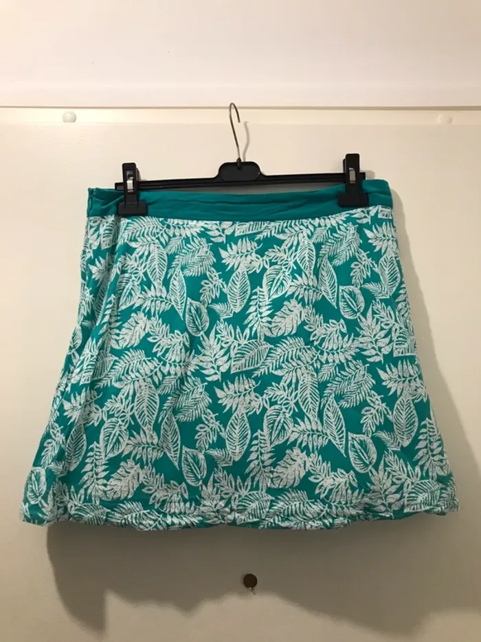 Mini jupe camaïeu avec fermeture éclaire sur le côté blanche verte taille 42 - photo numéro 2