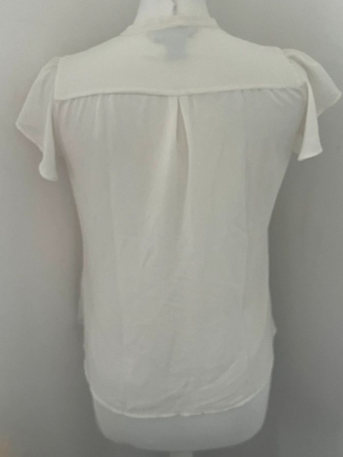 Blouse col en v écrue H&M S comme neuve - photo numéro 5
